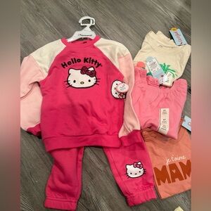 Hello Kitty Sweater And Pant Set And T Shirts Bundle Size 3T